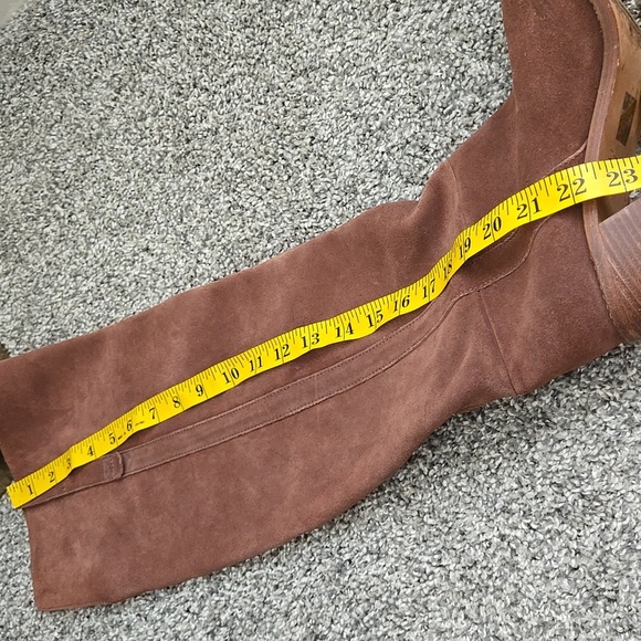Madewell The Jimi Brown Suede Over The Knee Foldable High Boots Western Boho - Picture 15 of 16
